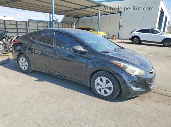 5NPDH4AE8GH747466 2016 HYUNDAI ELANTRA Черный Передняя правая четверть