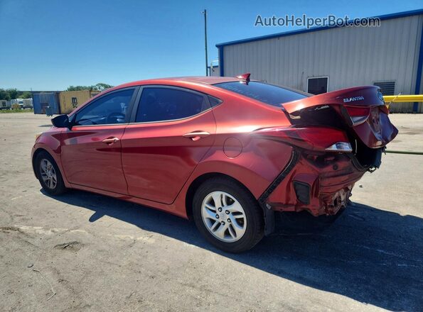 5NPDH4AE8GH756412 2016 HYUNDAI ELANTRA Red Tył lewy