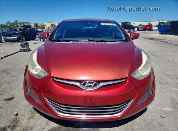 5NPDH4AE8GH756412 2016 HYUNDAI ELANTRA Red Widok z przodu