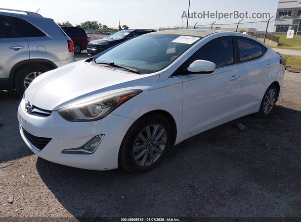 5NPDH4AE8GH780502 2016 HYUNDAI ELANTRA White Vista tres cuartos delantera izquierda