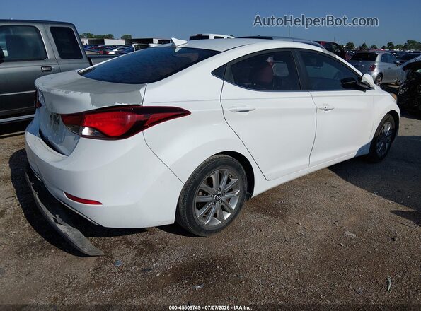 5NPDH4AE8GH780502 2016 HYUNDAI ELANTRA White Trasero derecho