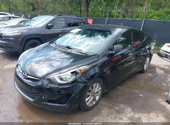 5NPDH4AE8GH782251 2016 HYUNDAI ELANTRA Black Vista tres cuartos delantera izquierda