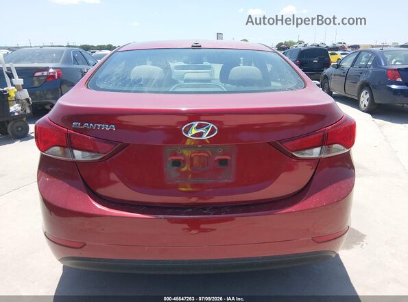 5NPDH4AE9GH656769 2016 HYUNDAI ELANTRA Красный 