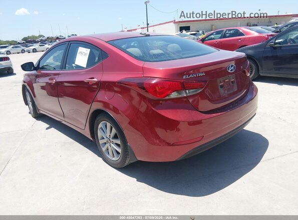 5NPDH4AE9GH656769 2016 HYUNDAI ELANTRA Красный Задняя левая четверть