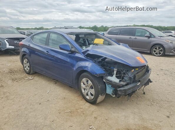 5NPDH4AE9GH701130 2016 HYUNDAI ELANTRA Blue Front right