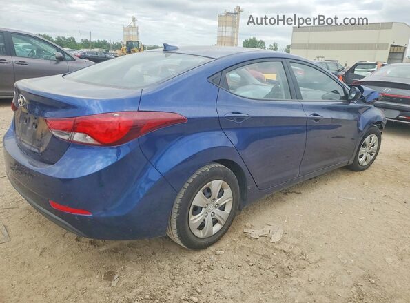 5NPDH4AE9GH701130 2016 HYUNDAI ELANTRA Blue Rear right