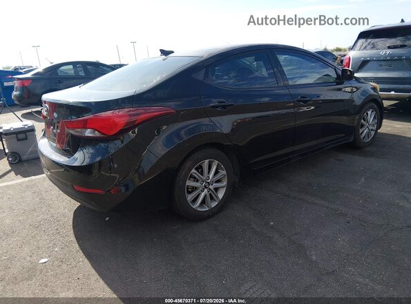 5NPDH4AE9GH707669 2016 HYUNDAI ELANTRA Black Задня права чверть