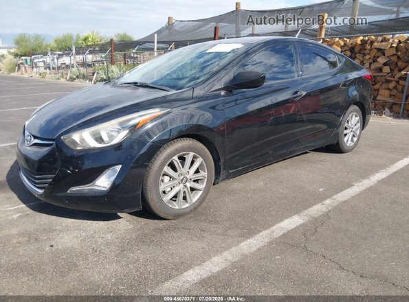 5NPDH4AE9GH707669 2016 HYUNDAI ELANTRA Black Передня ліва чверть