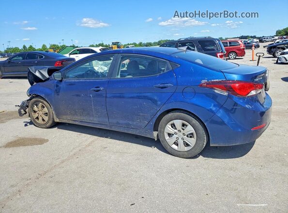 5NPDH4AE9GH713889 2016 HYUNDAI ELANTRA Blue Rear left