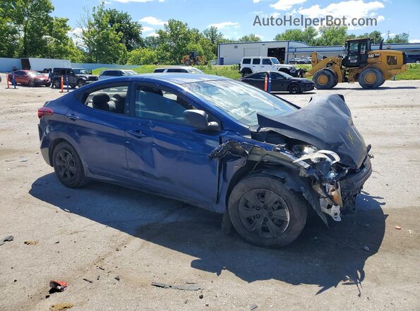 5NPDH4AE9GH713889 2016 HYUNDAI ELANTRA Blue Front right