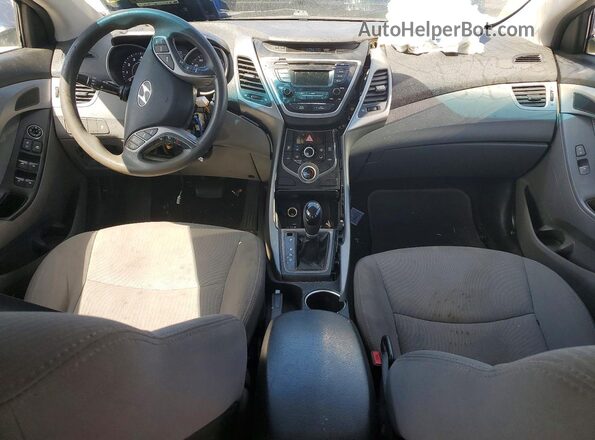 5NPDH4AE9GH713889 2016 HYUNDAI ELANTRA Blue Dashboard view