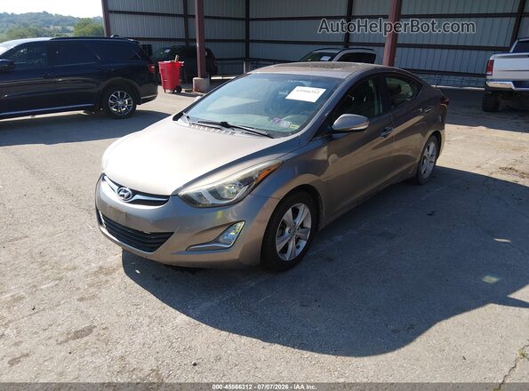 5NPDH4AE9GH725248 2016 HYUNDAI ELANTRA Gray წინა მარცხენა ხედი სამი მეოთხედიდან
