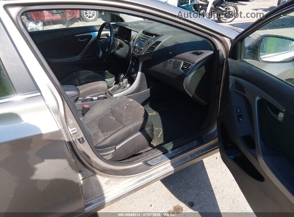 5NPDH4AE9GH725248 2016 HYUNDAI ELANTRA Gray წინა სალონის ხედი