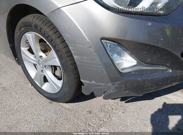 5NPDH4AE9GH725248 2016 HYUNDAI ELANTRA Gray წინა ხედი