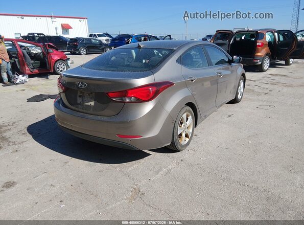 5NPDH4AE9GH725248 2016 HYUNDAI ELANTRA Gray უკანა მარცხენა