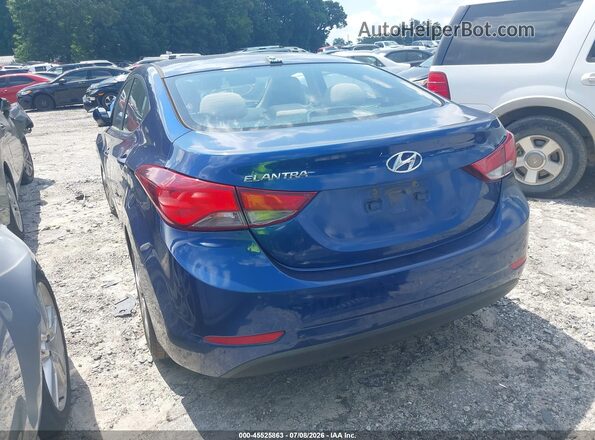 5NPDH4AE9GH730434 2016 HYUNDAI ELANTRA Blue უკანა მარცხენა