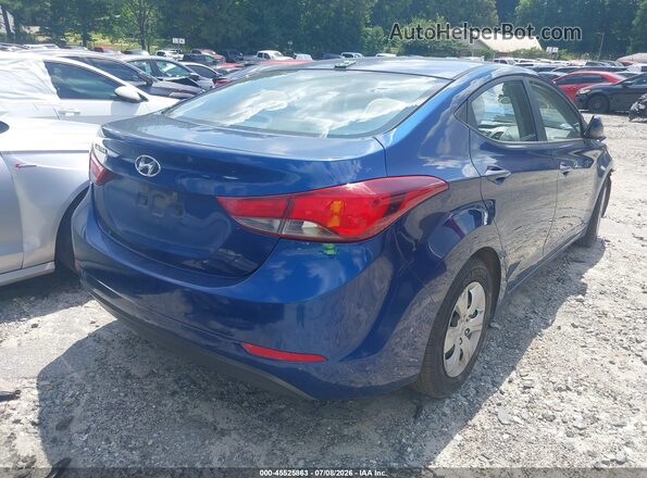 5NPDH4AE9GH730434 2016 HYUNDAI ELANTRA Blue უკანა მარჯვენა