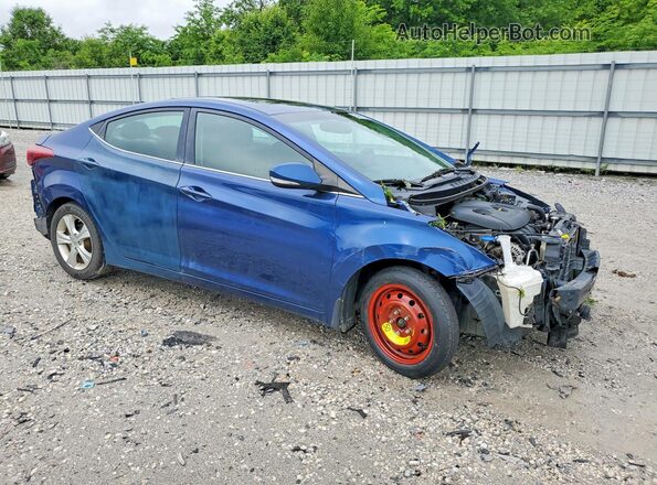 5NPDH4AE9GH733012 2016 HYUNDAI ELANTRA Blue წინა მარჯვენა