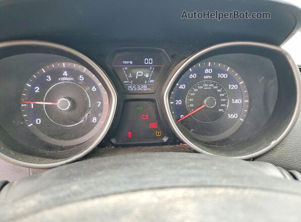 5NPDH4AE9GH733012 2016 HYUNDAI ELANTRA Blue ხელსაწყოთა პანელის ხედი