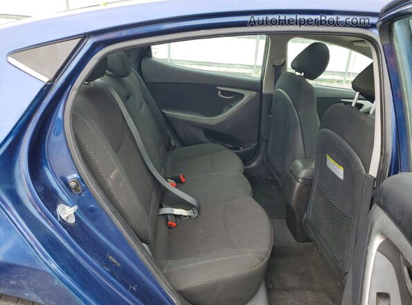 5NPDH4AE9GH733012 2016 HYUNDAI ELANTRA Blue უკანა სავარძლების ხედი