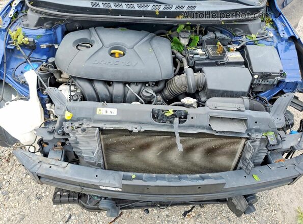 5NPDH4AE9GH733012 2016 HYUNDAI ELANTRA Blue უკანა სალონის ხედი