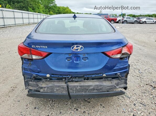 5NPDH4AE9GH733012 2016 HYUNDAI ELANTRA Blue უკანა ხედი