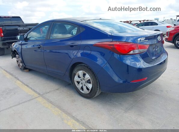 5NPDH4AE9GH749663 2016 HYUNDAI ELANTRA Blue Trasero izquierdo