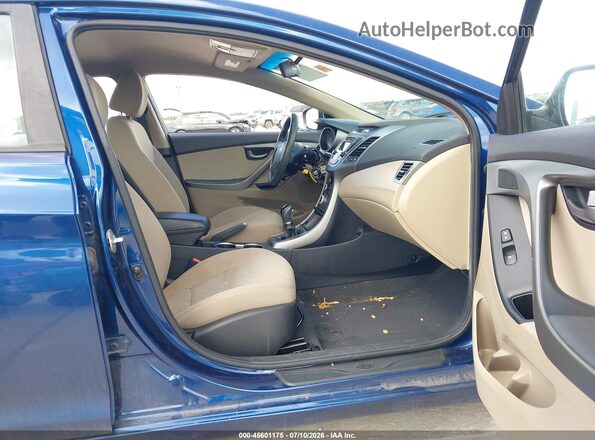 5NPDH4AE9GH749663 2016 HYUNDAI ELANTRA Blue Vista interior delantera
