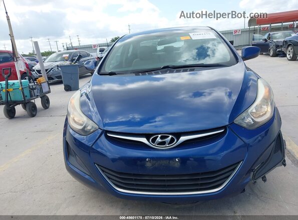 5NPDH4AE9GH749663 2016 HYUNDAI ELANTRA Blue Vista del cuadro de instrumentos