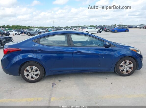 5NPDH4AE9GH749663 2016 HYUNDAI ELANTRA Blue Vista interior trasera