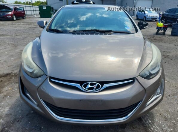 5NPDH4AE9GH777771 2016 HYUNDAI ELANTRA Beige Front view