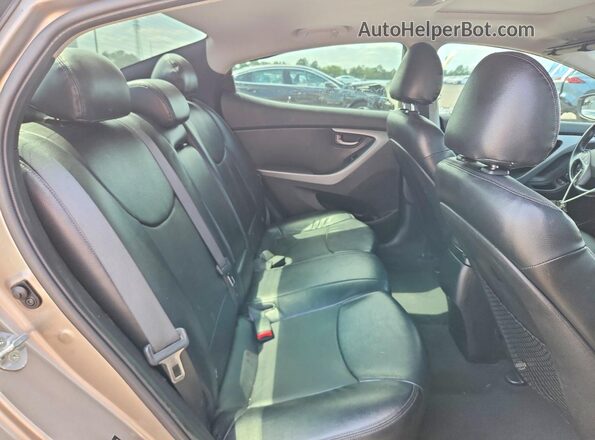 5NPDH4AE9GH777771 2016 HYUNDAI ELANTRA Beige Rear seats view