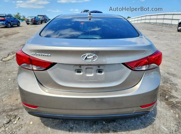5NPDH4AE9GH777771 2016 HYUNDAI ELANTRA Beige Rear view