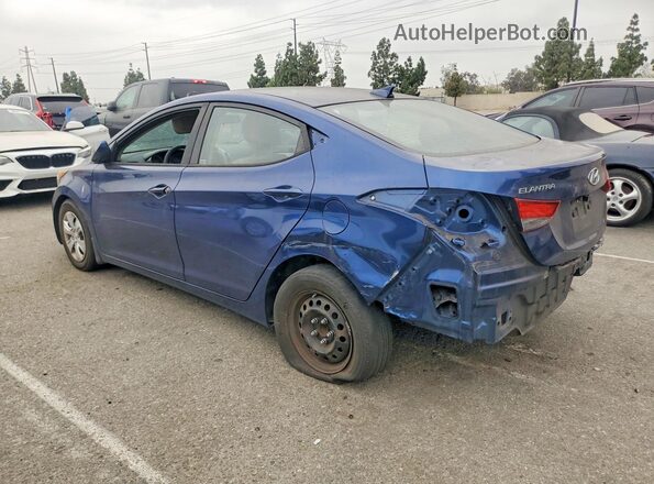 5NPDH4AE9GH780072 2016 HYUNDAI ELANTRA Blue Rear left