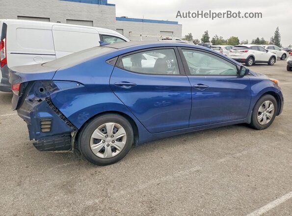 5NPDH4AE9GH780072 2016 HYUNDAI ELANTRA Blue Rear right