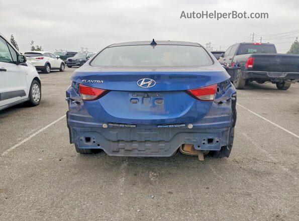 5NPDH4AE9GH780072 2016 HYUNDAI ELANTRA Blue Rear view