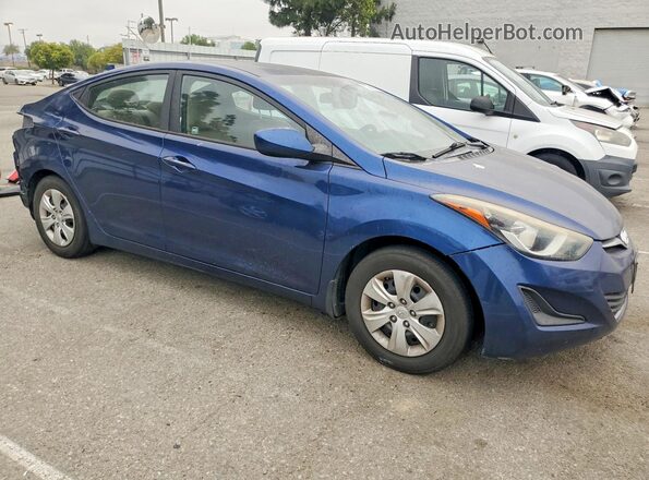 5NPDH4AE9GH780072 2016 HYUNDAI ELANTRA Blue Front right