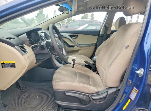 5NPDH4AE9GH780072 2016 HYUNDAI ELANTRA Blue Front interior view