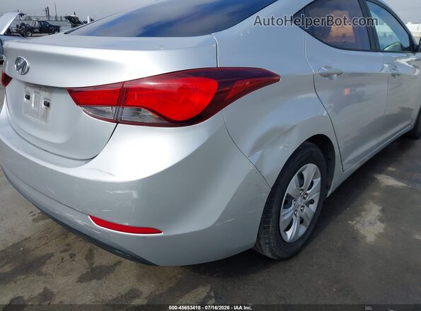 5NPDH4AE9GH789547 2016 HYUNDAI ELANTRA Silver Դիմացի տեսք