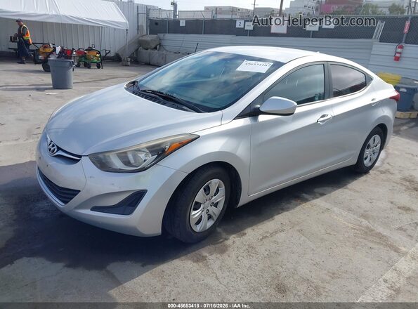 5NPDH4AE9GH789547 2016 HYUNDAI ELANTRA Silver Առջևի ձախ երեք քառորդ տեսարան
