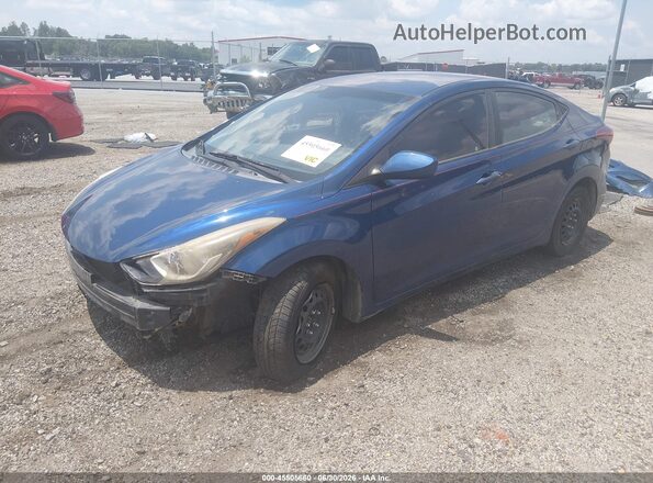 5NPDH4AE9GH793890 2016 HYUNDAI ELANTRA Blue Передня ліва чверть