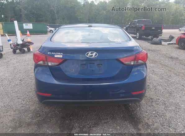 5NPDH4AE9GH793890 2016 HYUNDAI ELANTRA Blue 