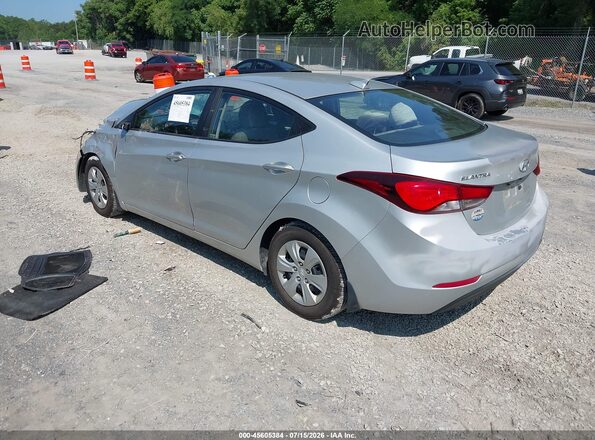 5NPDH4AE9GH797132 2016 HYUNDAI ELANTRA Silver Trasero izquierdo