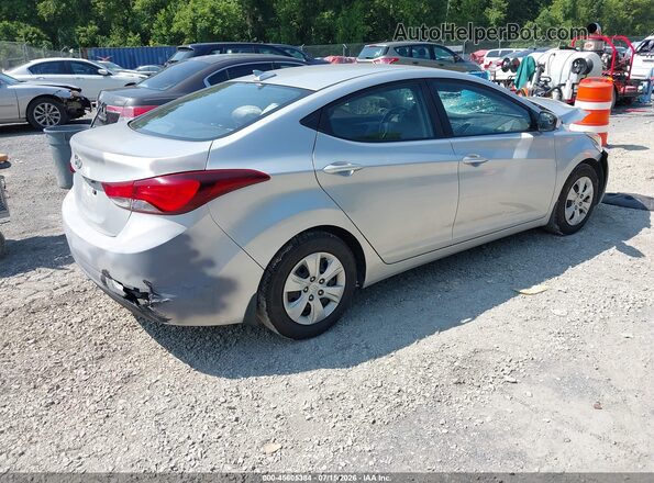 5NPDH4AE9GH797132 2016 HYUNDAI ELANTRA Silver Trasero derecho