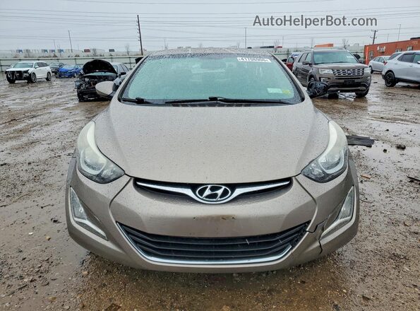 5NPDH4AEXGH655176 2016 HYUNDAI ELANTRA Tan Դիմացի տեսք
