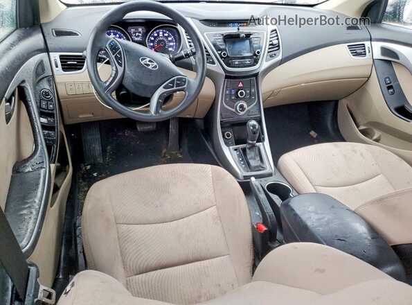 5NPDH4AEXGH655176 2016 HYUNDAI ELANTRA Tan Առջևի վահանակի տեսք