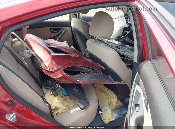 5NPDH4AEXGH665254 2016 HYUNDAI ELANTRA Red Вид наклейки з VIN-кодом