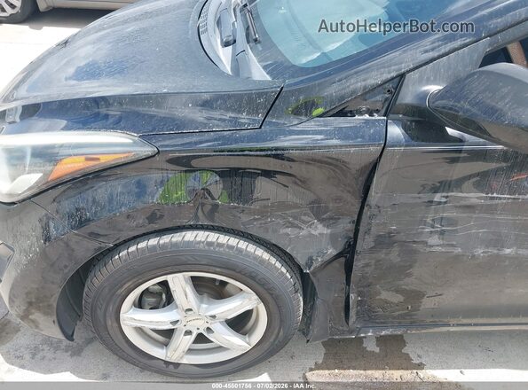 5NPDH4AEXGH668526 2016 HYUNDAI ELANTRA Черный Вид спереди
