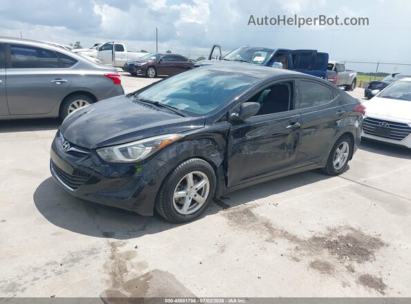 5NPDH4AEXGH668526 2016 HYUNDAI ELANTRA Черный Передняя левая четверть