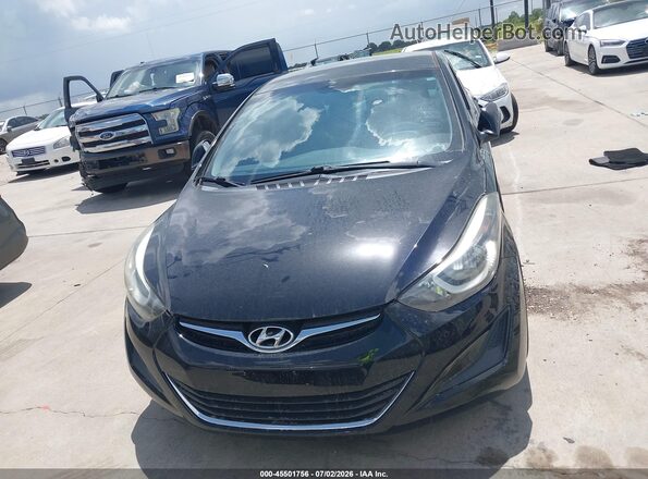 5NPDH4AEXGH668526 2016 HYUNDAI ELANTRA Черный Вид панели приборов